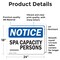 Signmission Custom Spa Capacity - Persons, 24 in W x Rectangle, Vinyl Decal OS-2PACK-NS-D-1824-L-15383 - alternate 4
